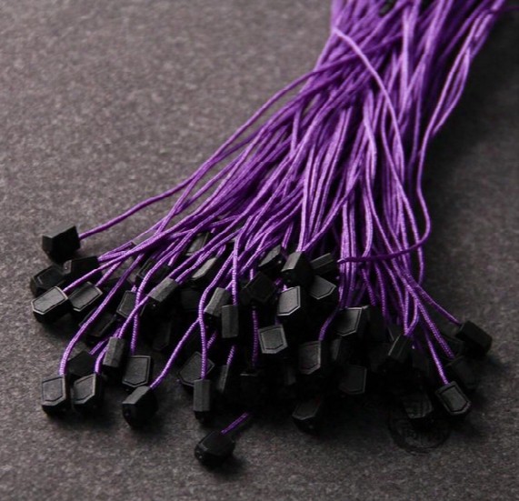 In Stock Good Quality Purple String Hang Tag String In Apparel,hang Tag Strings Cord For Garment,stringing Price Hangtag Or Seal Tag