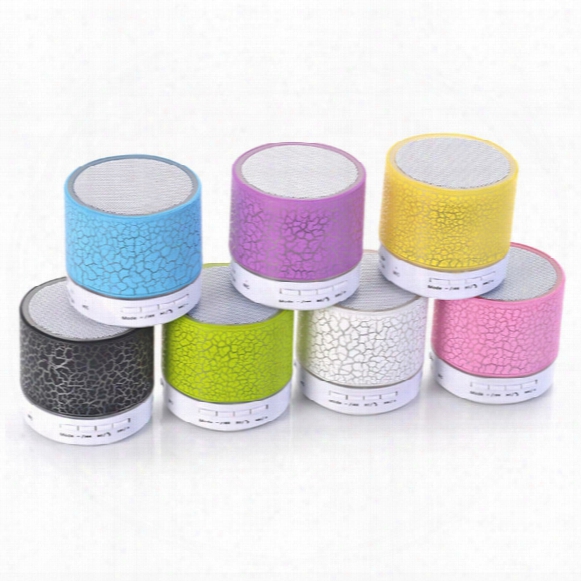Mini Speaker Bluetooth Speakers Led Colored Flash A9 Handsfree Wireless Stereo Speaker Fm Radio Tf Card Usb For Iphone Mobile Phone Computer