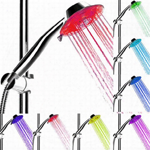 Multiple Colors Automatically Glow Changing Led 2 Modes Shower Head For Bathroom Shower Heads Faucets Good