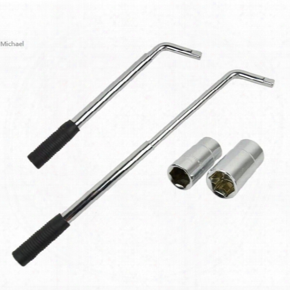 New 2 In 1 Flexible Retractable Auto Car Tire Change L-typed Wrench 35