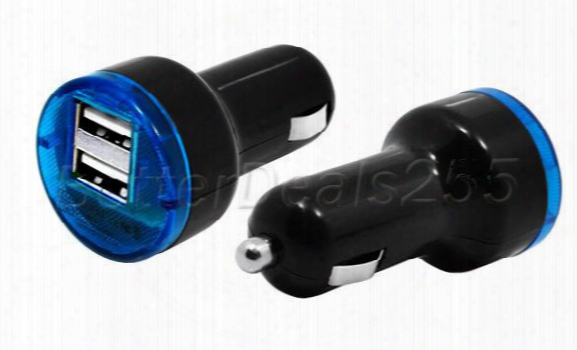 New Style Dual 2 Port Usb Car Charger For Ipad Iphone 4g Ipad 2a