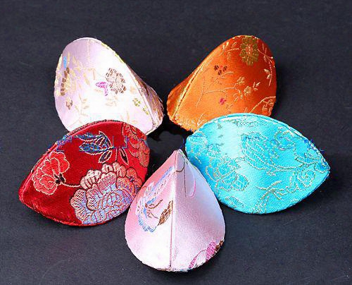 Feeble Shell Cheap Ring Boxes For Jewellery Packaging Handmade Silk Brocade Cardboard Colorful Mini Jewelry Box Case Wholesale 50pcs/lot