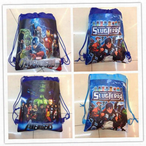 The Avengers 2 Age Of Ultron 2016 Children Drawstring Bags Cartoon The Avengers Superhero Backpack Kids School Bag Handbag Cheap