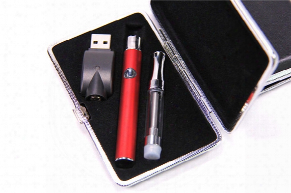 Vaporizer Kits Ceramic Wax Oil Empty Vape Pen Cartridges .5 1ml Cartridge 510 Thread Preheat Variable Voltage Oil Metal Case Kits