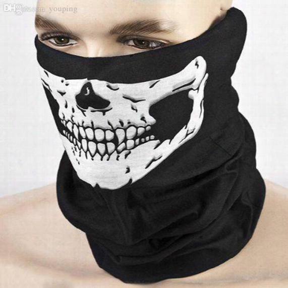 Wholesale-2015 New Hiphop Hijab Skull Multi Function Seamless Bandana Motorcycle Biker Face Mask Neck Tube Scarf Sport Scarves