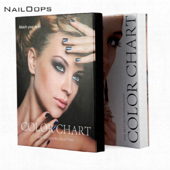 Wholesale- 2pcs Nail Color Card Chart Gel Nail Polish Color Display Box 120 Color Model Salon Nail Shop Dedicated Tools