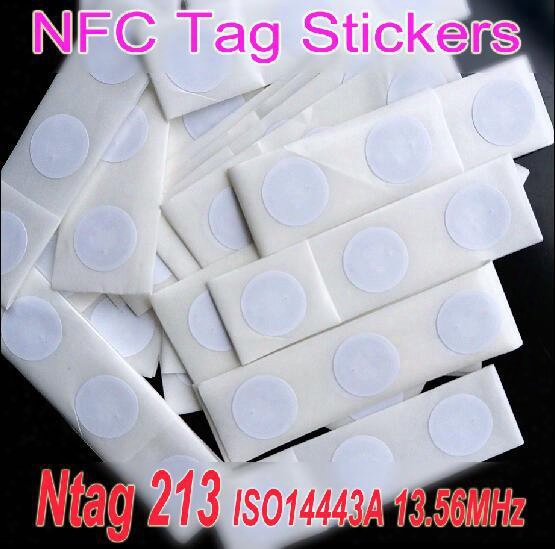 Wholesale-50pcs Ntag213 Nfc Tag Sticker 13.56mhz Iso14443a Ntag 213 Nfc Sticker Tag Universal Lable Rfid Tag For All Nfc Enabled Phones