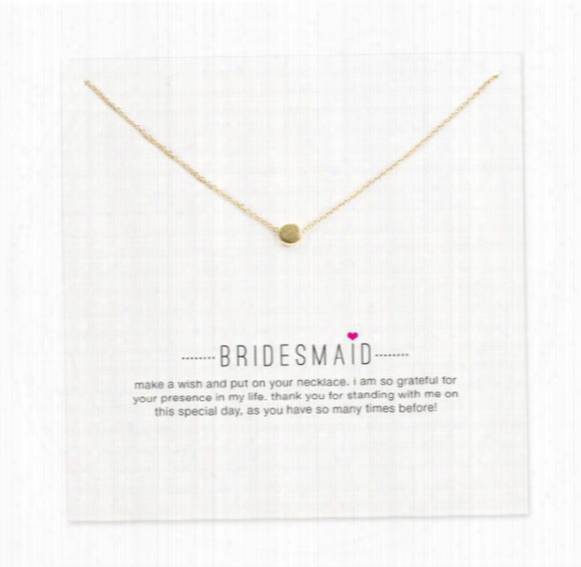 With Card! Cute Dogeared Necklace With Bean Pendant (bridesmaid), Noble And Delicate, Free Shipping High Quality Fashion Woman Jewelry Gift