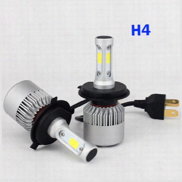 2 Pcs Led Car Headlight Bulb Hi-lo Beam Cob Headlights 72w 8000lm 6500k Auto Headlamp 12v 24v H4 H7 H8 H13 9005 9006