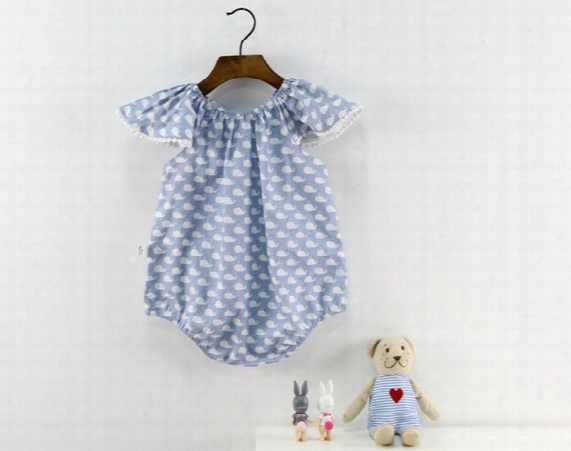 2017 New Arrival Ins Toddler Baby Girls Tassel Rompers Cartoon Animal Whale Jumpsuit Elastic Collar Summer Sweet Cartoon Rompers Q0985