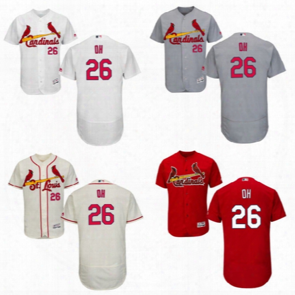 26 Seung-hwan Seung Hwan Oh Jersey 2017 Mens St. Louis Cardinals Baseball Jerseys Flexbase Stitched Size S-4xl