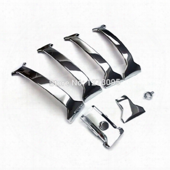 Abs Chrome Front Grille Camera Cover Trim For Toyota Land Cruiser Prado Fj150 2014 2015 Car Styling Accessories 7pcs/set