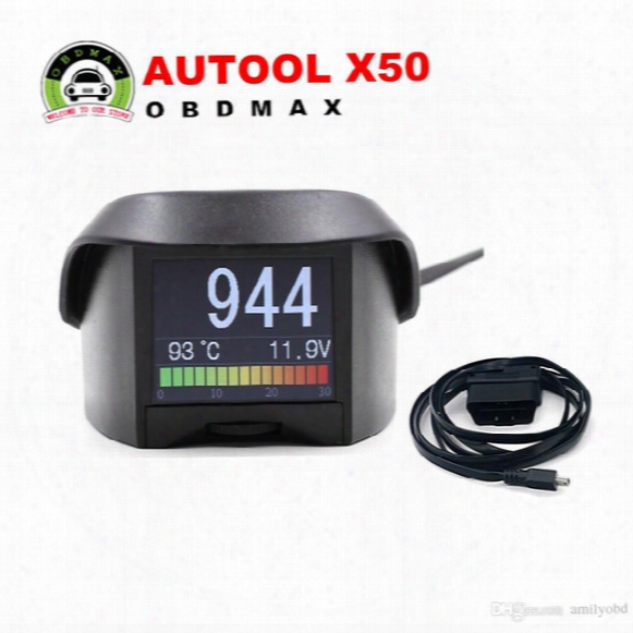 Autool X50 Water Temperature Gauge Digital Voltage Meter Tachometer Speed Meter Display Driving Computer Obd Driving Computer Display Pnp