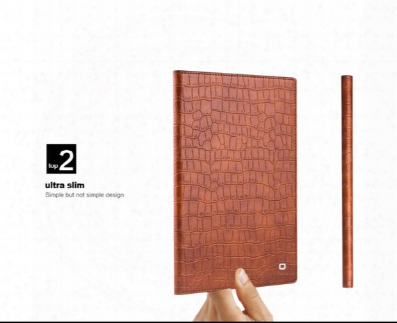 B03 P Fashion Smart Slim Genuine Leather Case For Ipad Mini 4 Crocodile Pattern Megnet Flip Stand Cover Card Slot