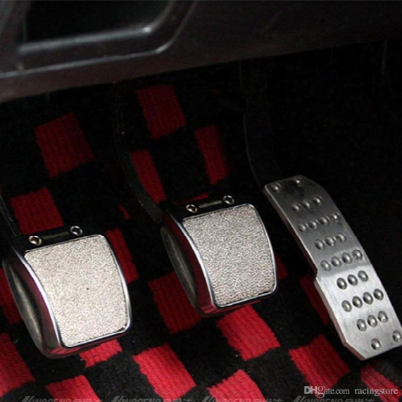 Car Accessory Aluminum Footrest M Pedal Pad Set Mugen Universal Non Slip Manual Transmission Car Vehicle Pedals Pad Accelerator For At/mt