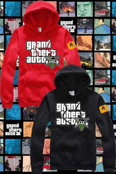 Grand Theft Auto V Gta5 Logo Hoodie Mens Casual Pullovers Cotton Printing Pattern Coats Sweatshirts High Qulity S-2xl
