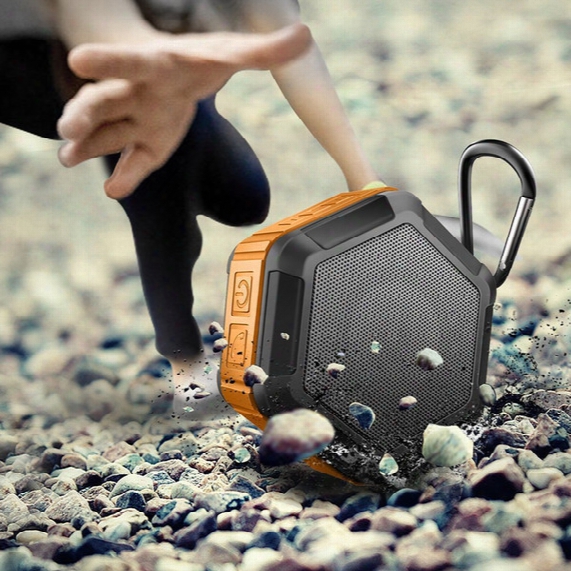 Hexagon Waterproof Ipx7 Bluetooth Speaker Outdoor  Sport Tf Card Portable Boombox Camping Shower Speaker&hand-free Mic Bicycle Riding Speaker