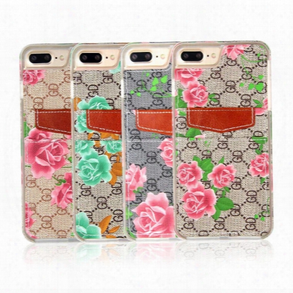 Hot Sale Cell Phone Case Ultra Thin Leather Pouch Card Holder Flower Printing Demin Jeans Wallet Case For Iphone 7 7s 6 6s Plus