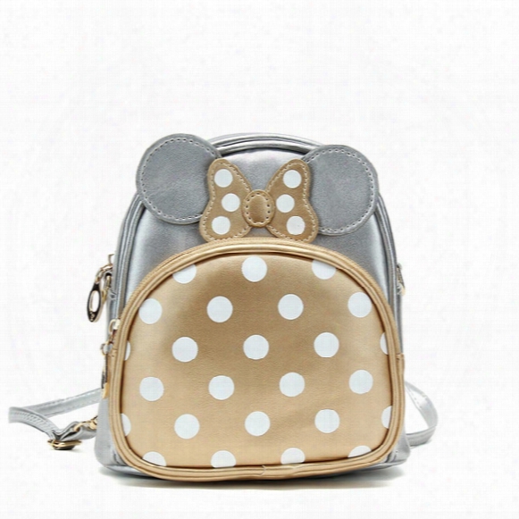 Hug Me Girls Backpack 2017 New Korean Cute Cartoon Mickey Design Backpack Fashion Bow Girls Bags Ec-735 So