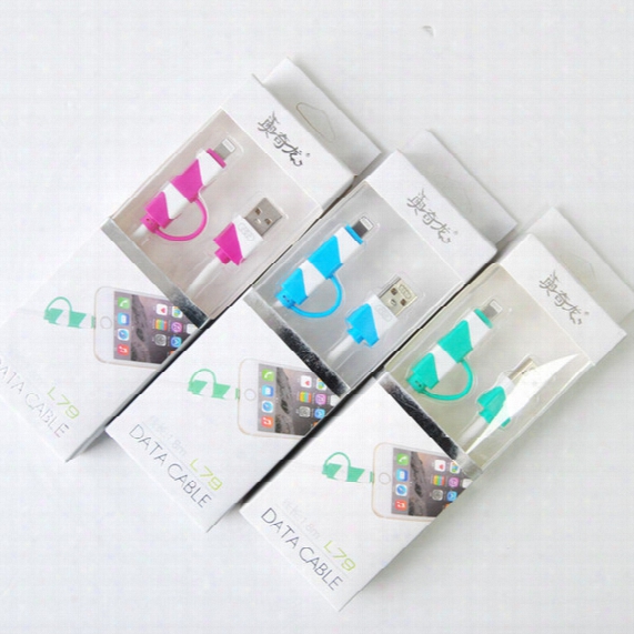 Mobile Phone Data Cable Charger Multi-functional Smart Iphone6 / 6s / 7 Samsung Huawei Interface High-quality 3-color Optional