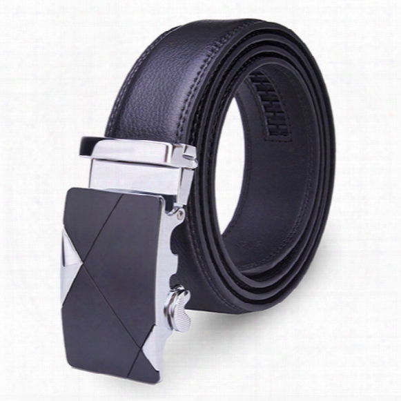 New Brand 2015 Men Stylish Luxury Belts Male Genuine Leather Automatic Alloy Buckle Strip Design Business Belts Good Quality Fg1511