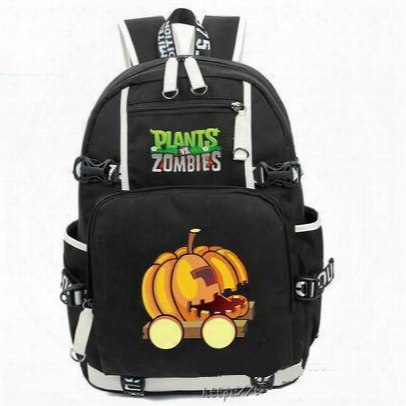 Pumpkin Backpack Plants Vs Zombies Daypack Cusquash Car Schoolbag Game Rucksack Sport School Bag Outdoor Day Pack