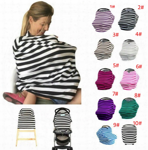 Stretchy 4-in-1 Carseat Canopy Nursing Cover Shopping Cart Cover Infinity Scarf Best Baby Gift For Breastfeeding Moms Fits Most Infrant Car