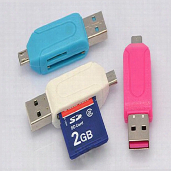 Universal Micro Usb Sd Card Reader Micro Usb Otg Adapter For Android Mobile Phone Usb Flash Drive Tf Card Reader