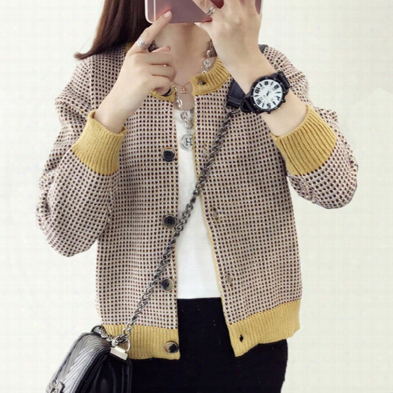 Wholesale- Hot Autumn Winter Women Ladies Cardigan Fashion Knitted Woolen Sweater Wrap All Match Comfort Swallow Gird Knitwear