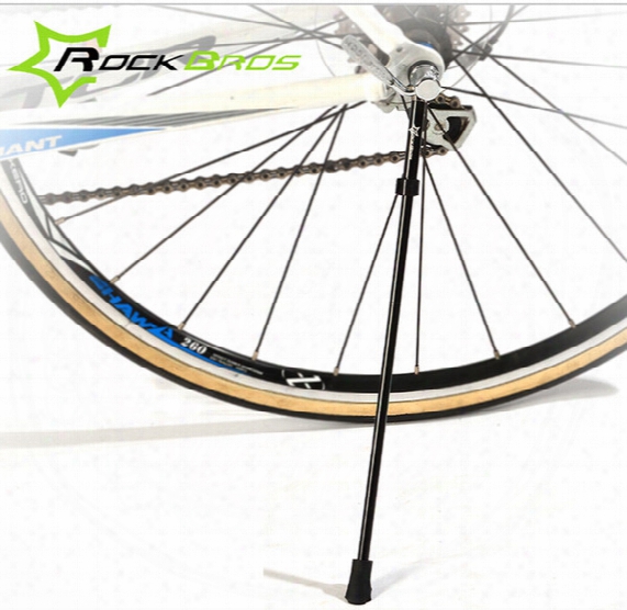 Wholesale-rockbros Stainless Steel/ Aluminum Alloy Bicycle Kickstand Quick Release Bike Kick Stand Portable Cycling Side Holder, 2 Colors