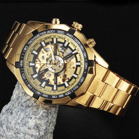 Winner Watches Men Skeleton Automatic Mechanical Watch Gold Skeleton Vintage Watchskeleton Man Watch Mens Watch Top Brand Luxury Drop Shippi