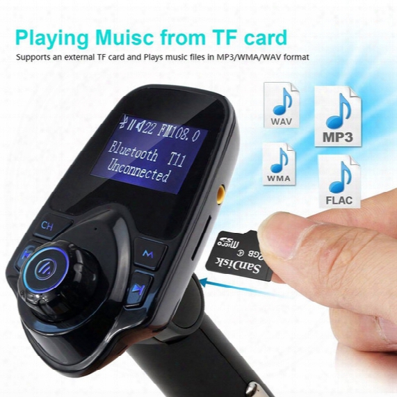 Wireless Fm Transmitter, Streambot Music Radio Car Kit With 3.5mm Audio Plug And Usb Car Charger Adapter