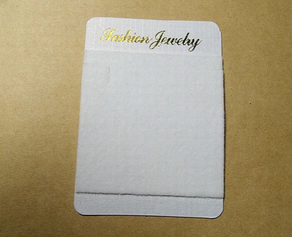 100 White Necklace Jewellery Display Cards