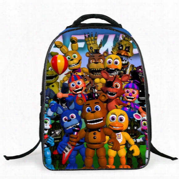 16-inch Cartoon Five Nights At Freddys School Bags Backpack Children Schoolbags For Teenagers Boys Girls School Book Bag Kids