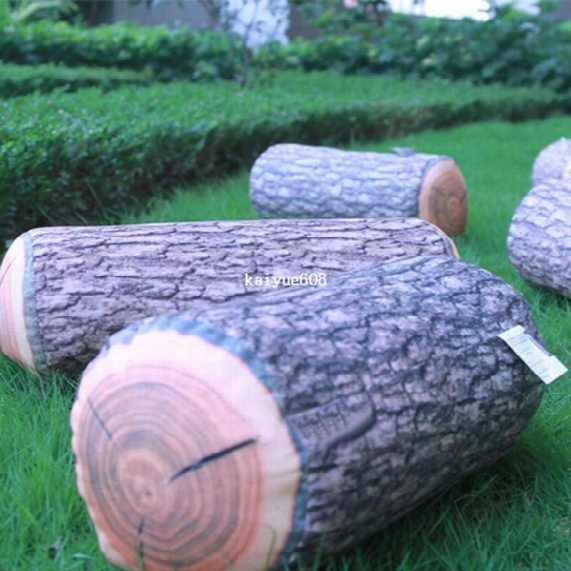 1pcs Free Shipping Wooden Design Natural Log Throw Pillow Car Camping Home Office Soft Cushion Pad