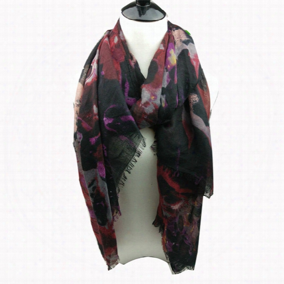 2016 New Designer Luscious Floral Printing Women Winter Scarf Neckwear Five Colors Available Factory Selling Directly Cheap