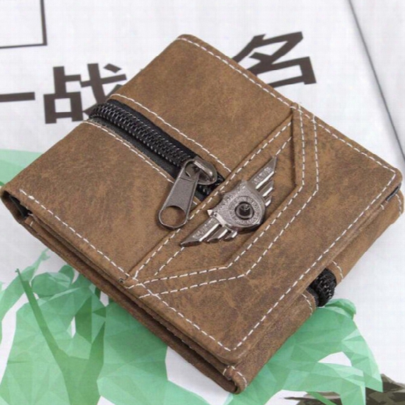 2016 New Vintage Army Canvas Wallet Men's Pockets Card Clutch Zipper Bifold Purse Coin Holder For Men