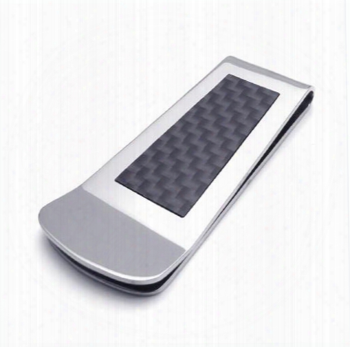 5pcs/lot 52mmx22mmx5mm High Quality Carbon Fiber Money Clip Stainless Steel Mens Money Clip Wallets Freeshipping