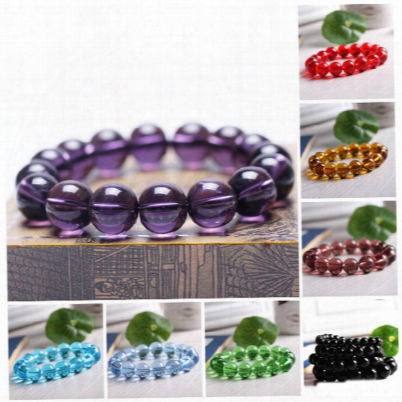 Beaded Bracelets Stretch 8mm Natural Stone Bracelet Beads Jewelry Carnelian Amethyst Round Beads Bracelet Purple Healing Crystal Bracelets