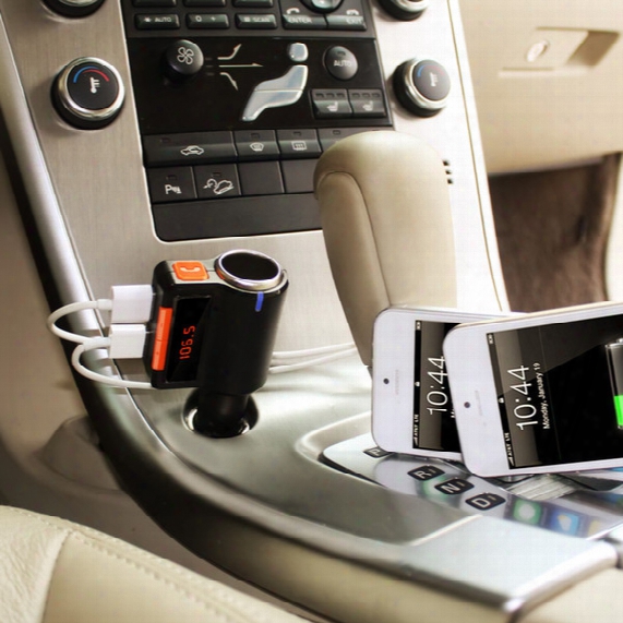 Car Mp3 Audio Player Bluetooth Fm Transmitter Wireless Fm Modulator Car Kit Car Usb Player Double Usb Charger Bc09