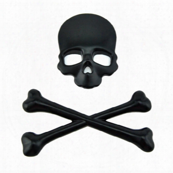 Cool 3d Black Rear Front Roof Fender Hood Skull Demon Bone Badve Emblem Metal Sticker For Jeep Dodge Ford Honda Toyota 10pcs/lot