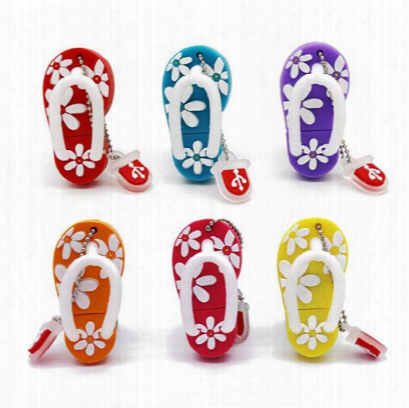 Cute Cartoon Usb Flash Drive Pen Drive Pendrive Slipper Creative Specials Summer 4gb 8gb 16gb 32gb 64gb U Disk
