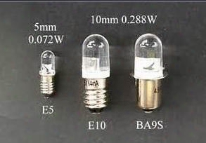 E5 1 Led Replacement Lamp,e5 Led Light Bulb,e5 1 Led Miniature Bayonet Bulb Lamp 12v White Free Shipping