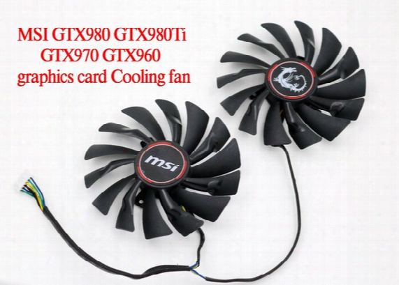 Free Shipping Msi Gtx980 Gtx980ti Gtx970 Gtx960 Gaming Graphics Card Cooling Fan Pld10010s12hh For Msi Gtx 980 980ti 970 960
