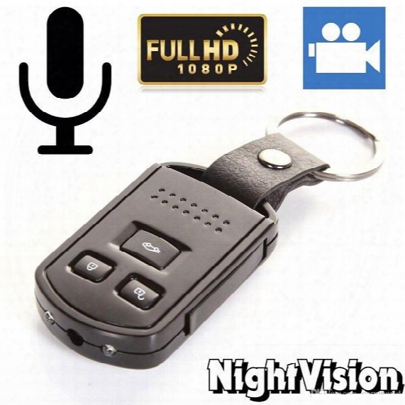 Full Hd Car Key Mini Hidden Spy Camera Dvr With Keychain Motion Detection Cam With Ir Night Vision Video Recorder Camcorders Metal