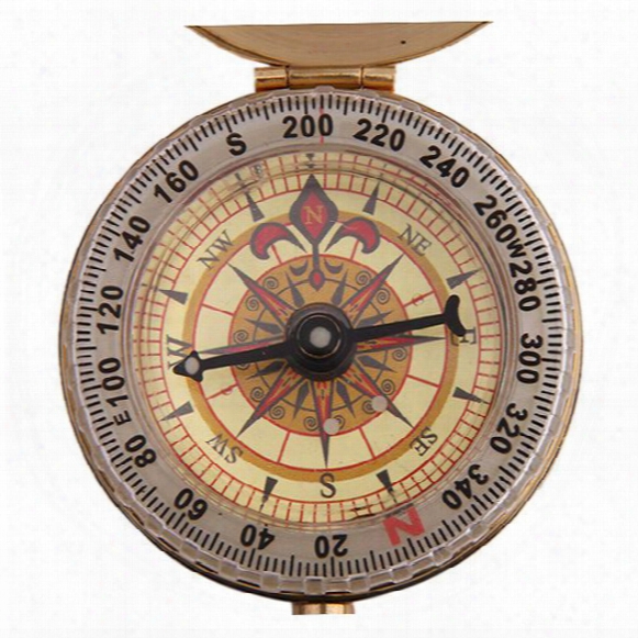 G80 Portable Military Compass Brass Metal Gift Luminous Pocket Brass Watch Style Ring Keychain Camping Hiking Car Compass Survvial Watch