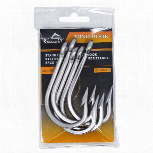 Khs0101b 5 Pcs /bag High Carbon Steel Material Sea Hanging Fishing Hook Size 10/0