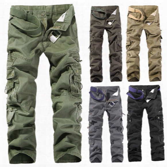 Mens Casual Military Army Cargo Camo Combat Work Pants Trousers Size 31-38