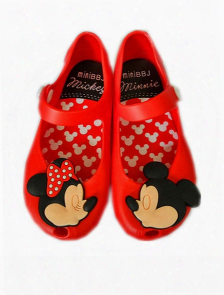 Minnie Mouse Shoes Sandals 3 Color Summer Baby Girls Boys Cute Cartoon Beach Shoes Infantil Sandalia 1-3y B