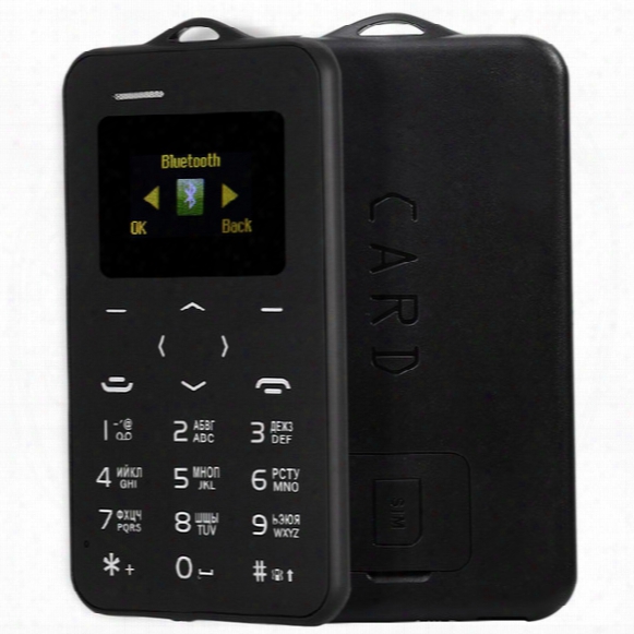 Original Aiek C6 Ultra Slim 1.0 Inch Russian Keyboard Card Phone Gsm Bluetooth 2.0 Calendar Alarm Calculator 320mah Cell Phone +b